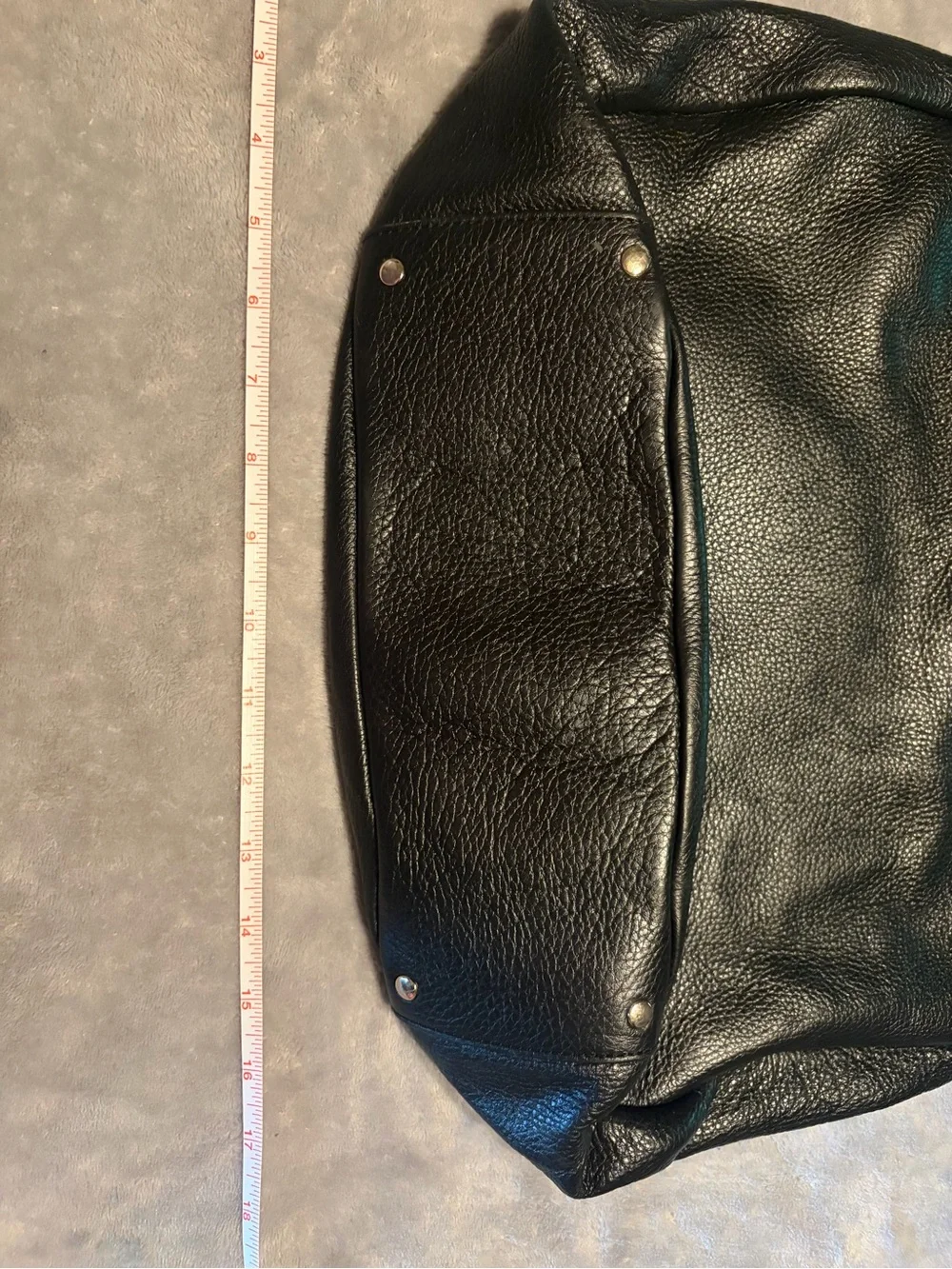 Coccinelle Large Black Pebbled Leather Hobo Shoulder Bag Made in Italy